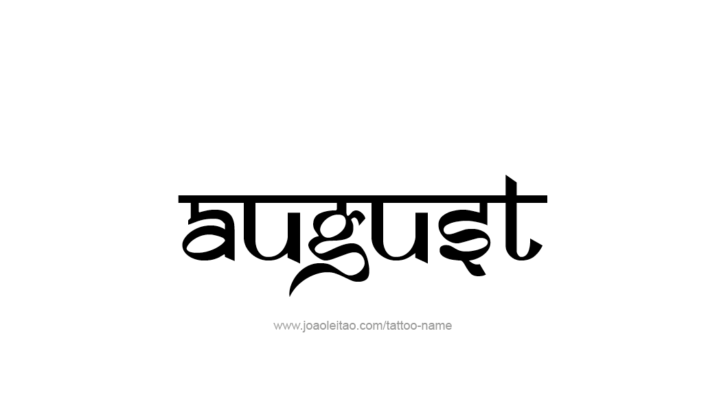 Tattoo Design Name August   