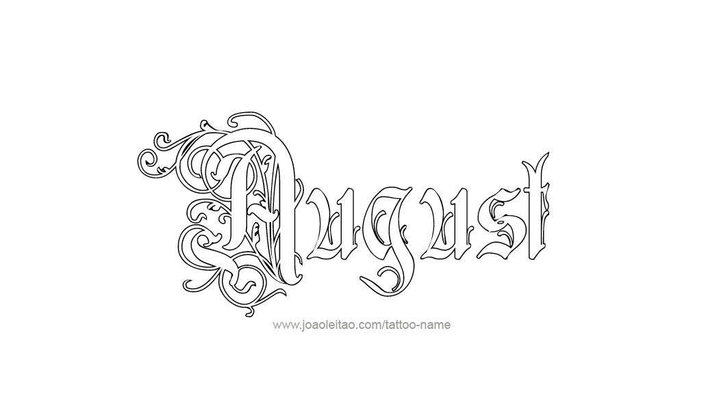 Tattoo Design Name August   