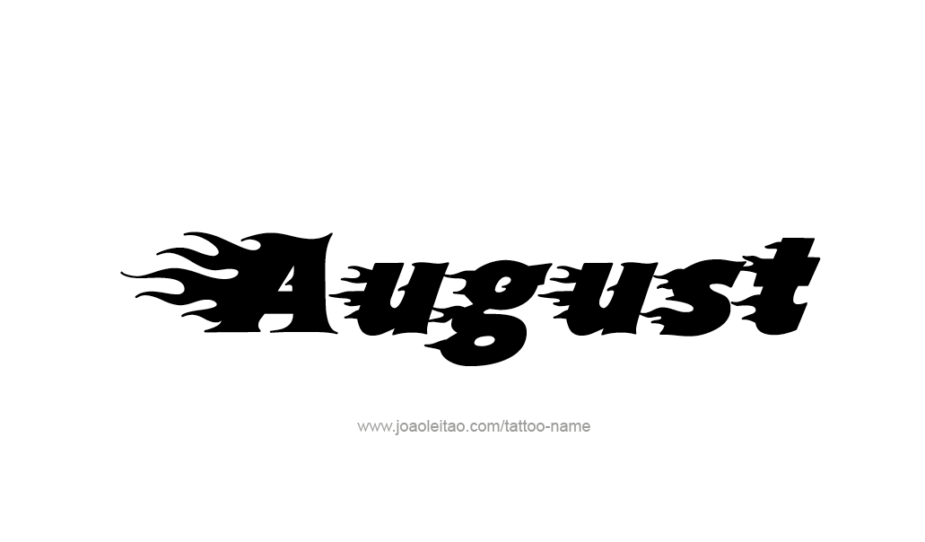 Tattoo Design Name August   