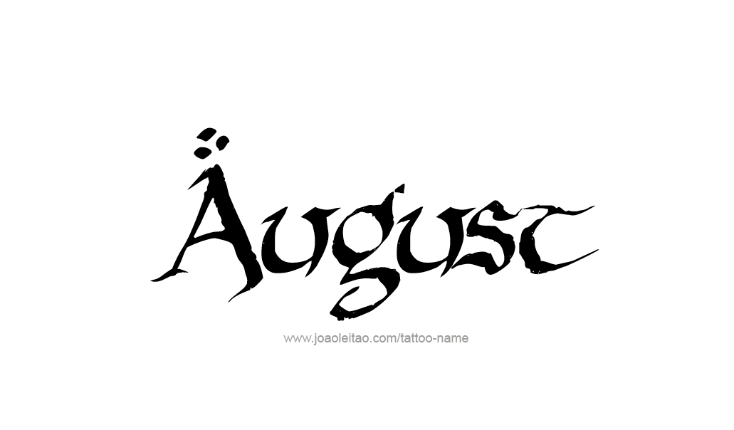 Tattoo Design Name August   