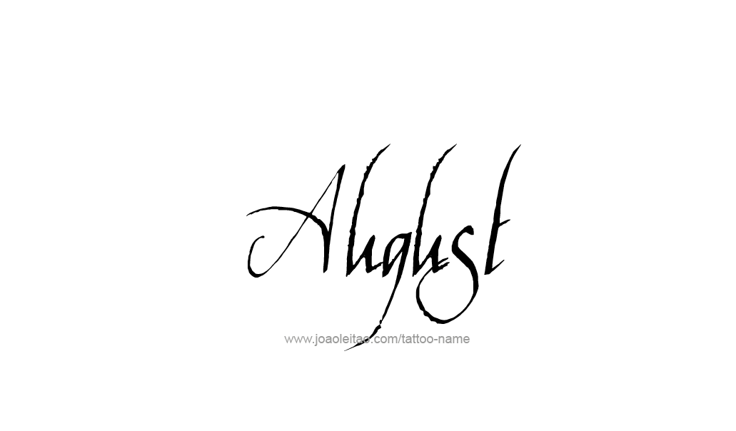 Tattoo Design Name August   