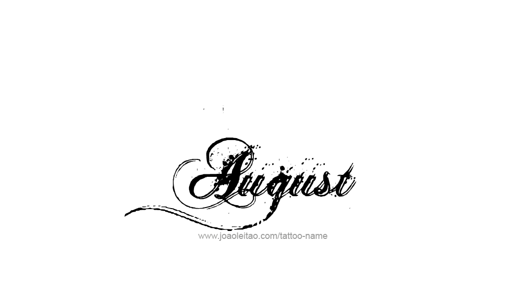 Tattoo Design Name August   