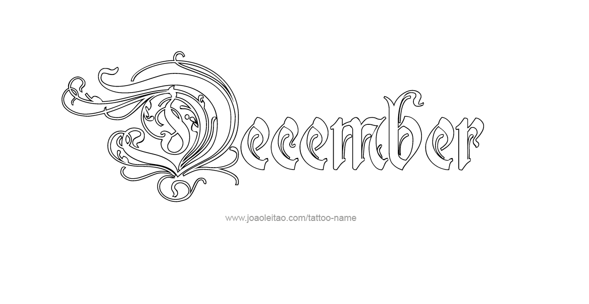 Tattoo Design Name December   