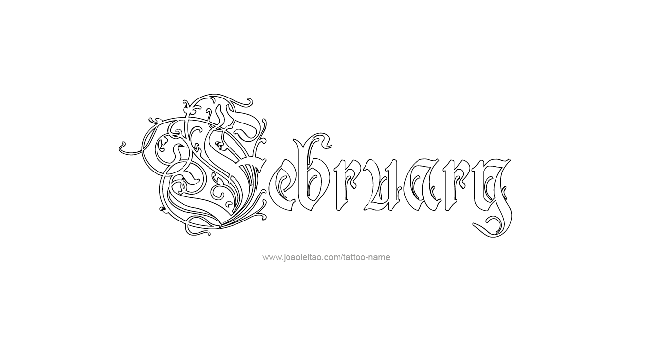 Tattoo Design Name February   