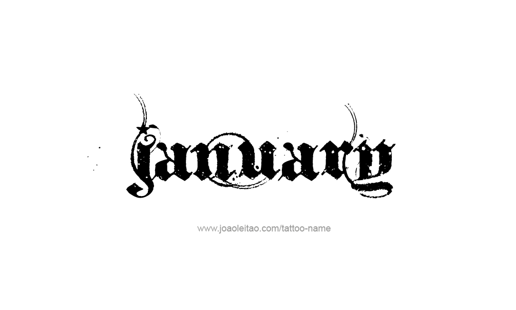 Tattoo Design Name January   