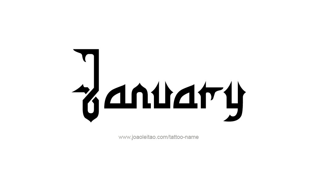 Tattoo Design Name January   