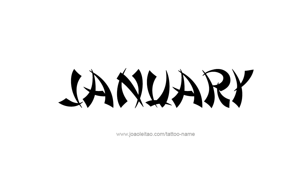 Tattoo Design Name January   