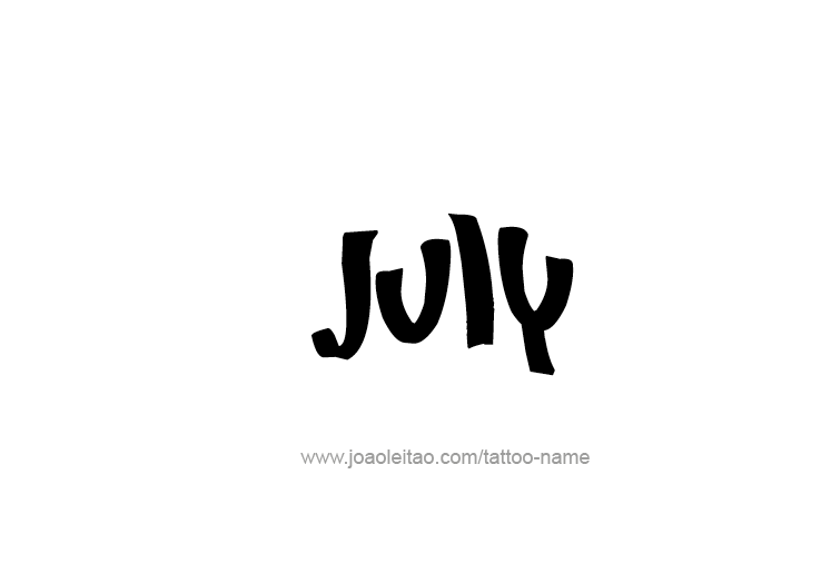 Tattoo Design Name July   