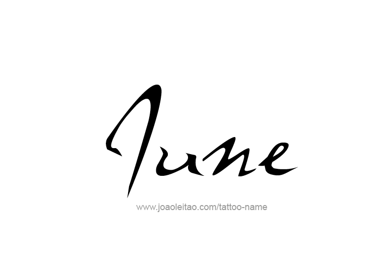 Tattoo Design Name June   