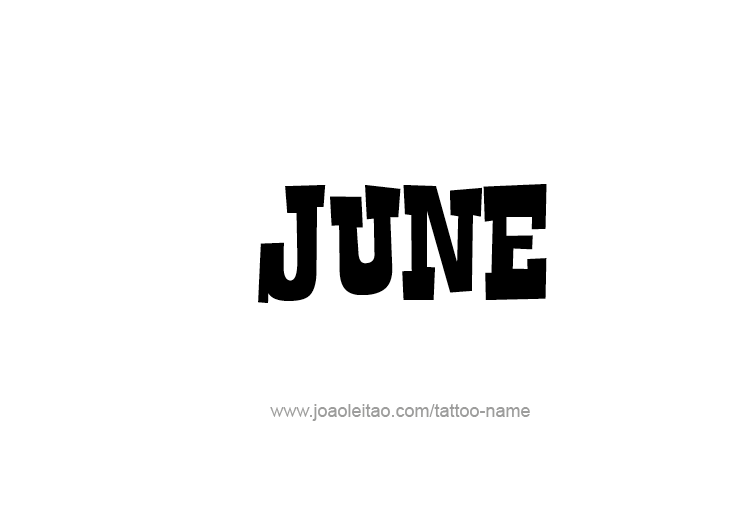 Tattoo Design Name June   