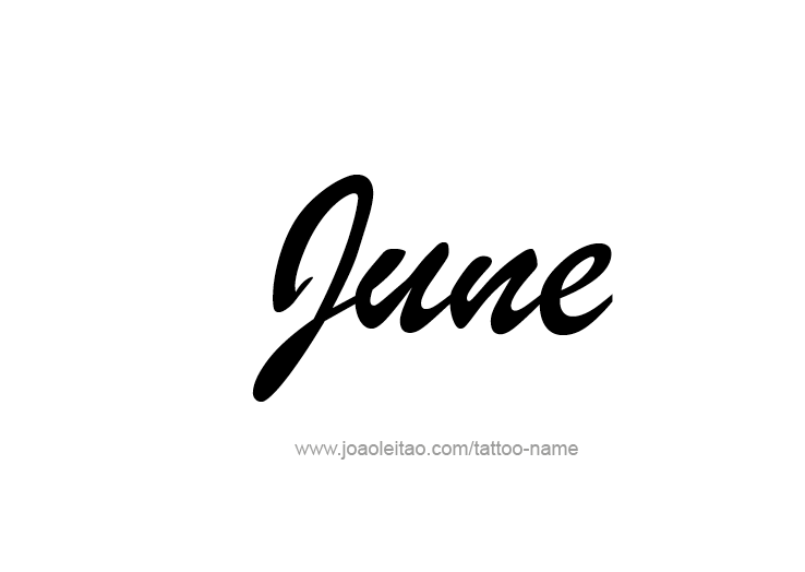 Tattoo Design Name June   