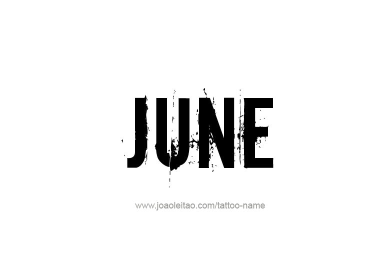 Tattoo Design Name June   