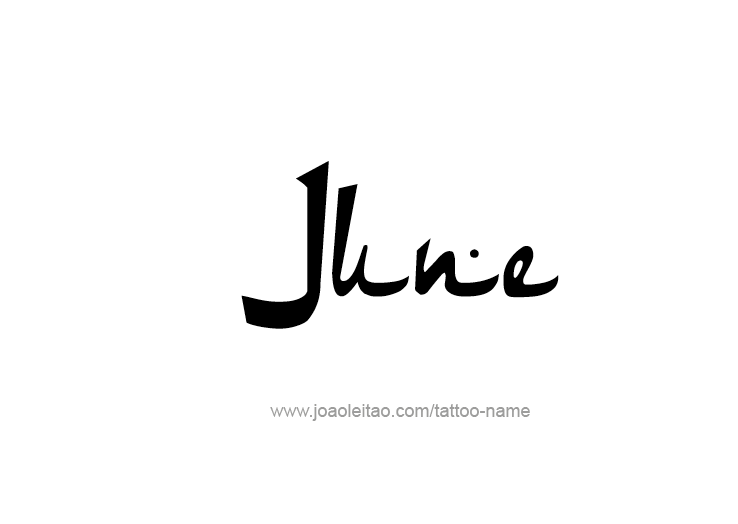 Tattoo Design Name June   