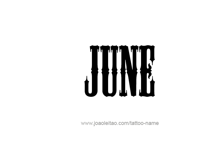 Tattoo Design Name June   