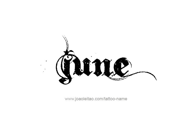 Tattoo Design Name June   