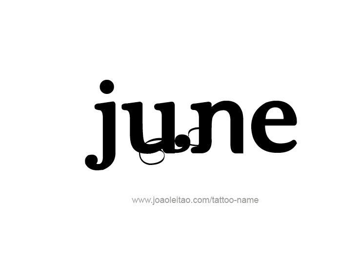 Tattoo Design Name June   