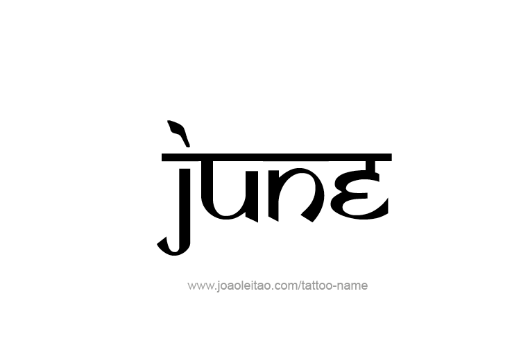 Tattoo Design Name June   