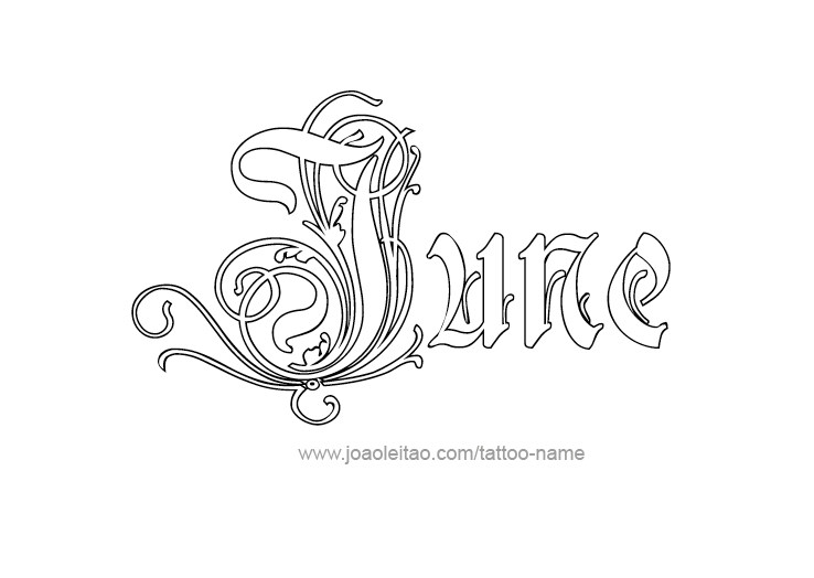 Tattoo Design Name June   