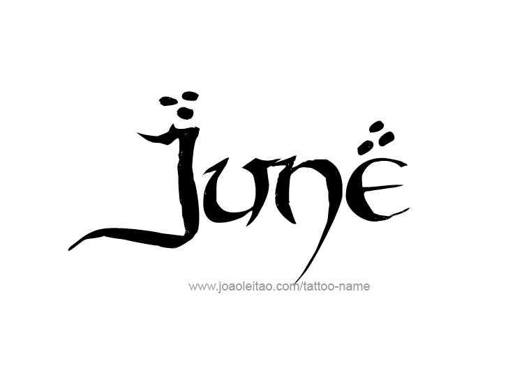 Tattoo Design Name June   