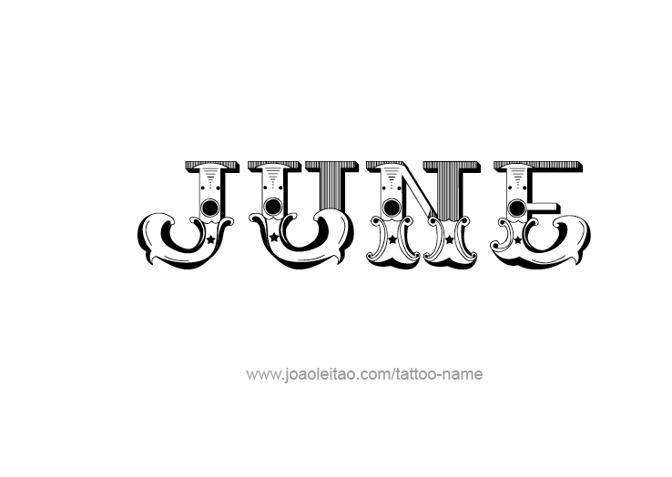 Tattoo Design Name June   