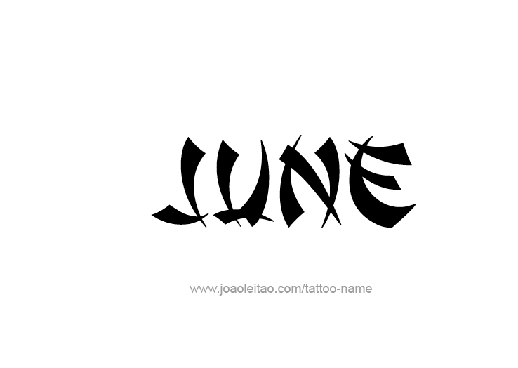 Tattoo Design Name June