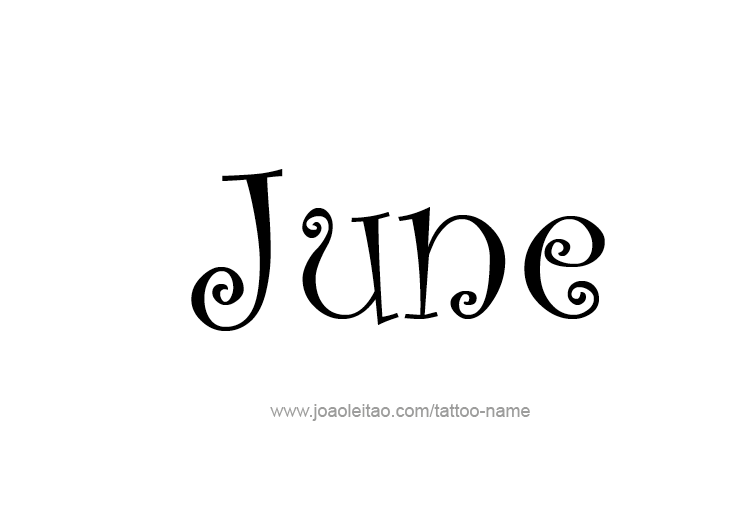 Tattoo Design Name June   