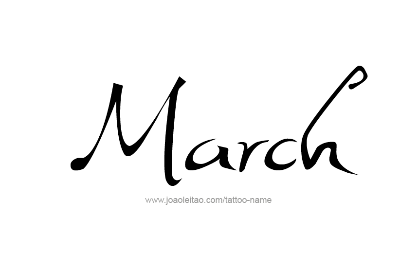 Tattoo Design Name March   