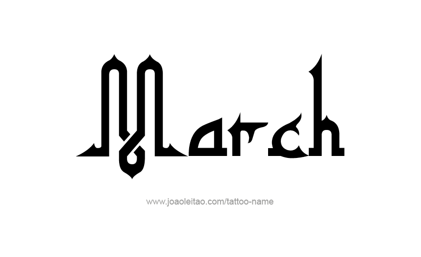 Tattoo Design Name March   