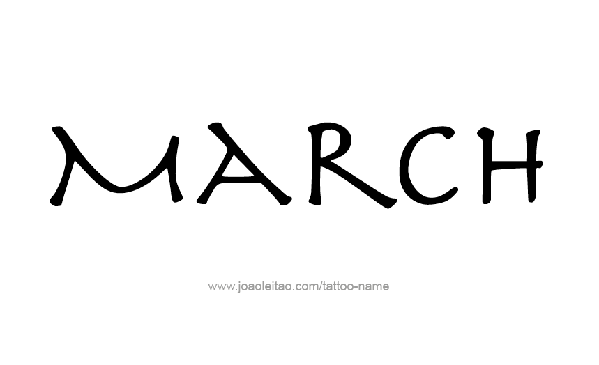 Tattoo Design Name March   