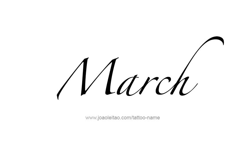 Tattoo Design Name March   