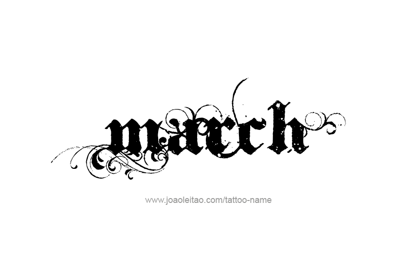 Tattoo Design Name March   