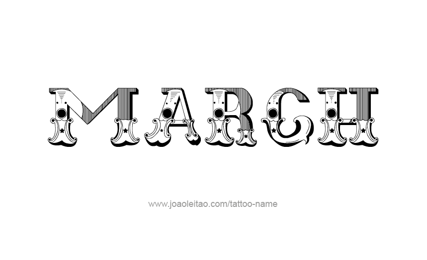 Tattoo Design Name March   