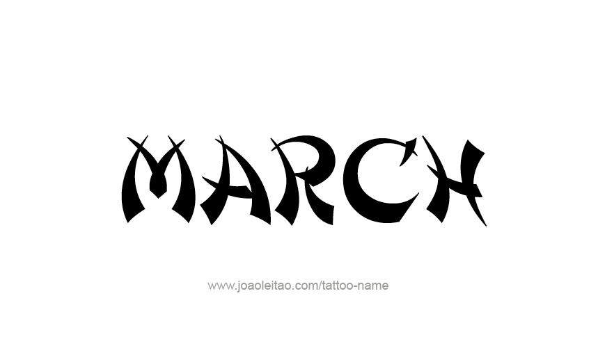 Tattoo Design Name March