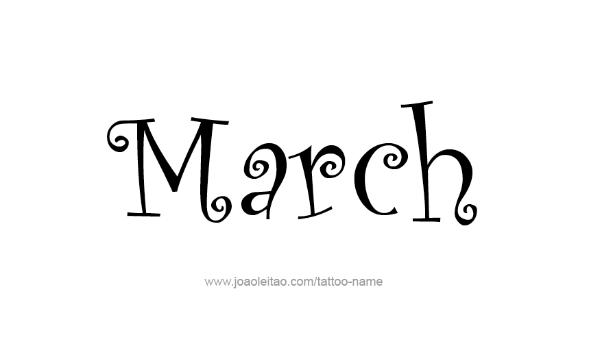 Tattoo Design Name March   