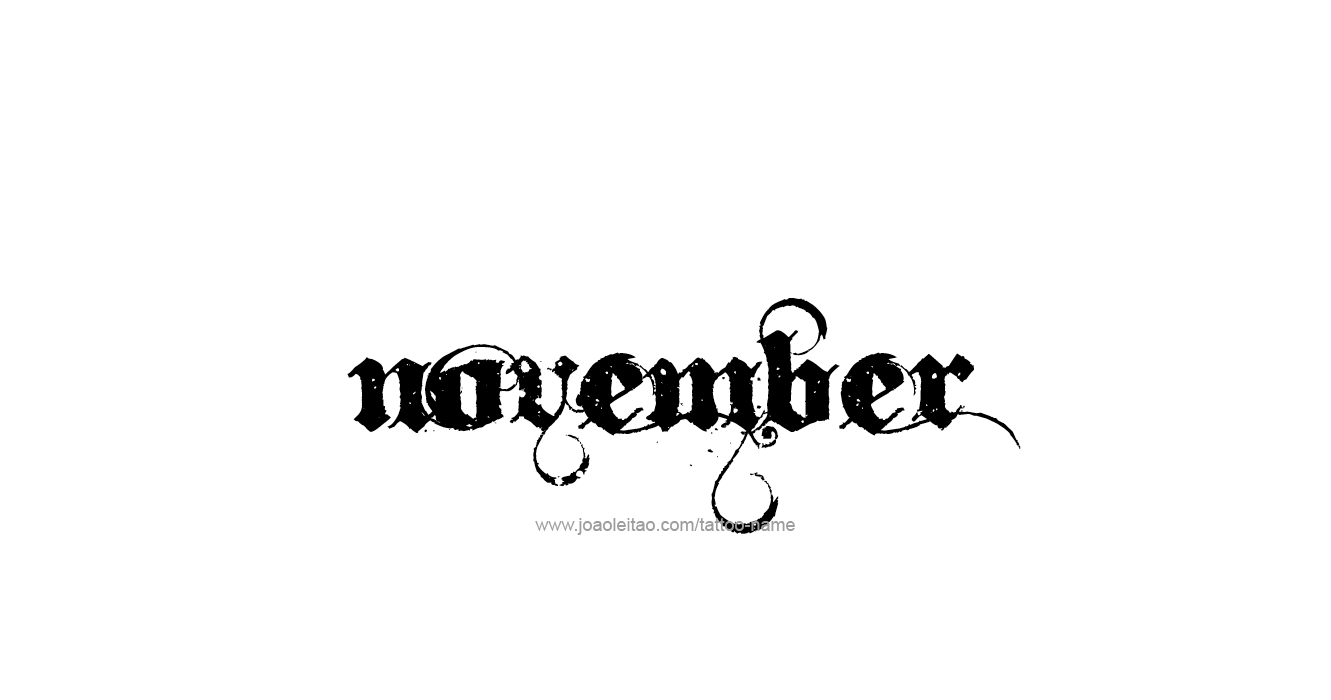 November Month Name Tattoo Designs - Page 3 of 5 - Tattoos with Names