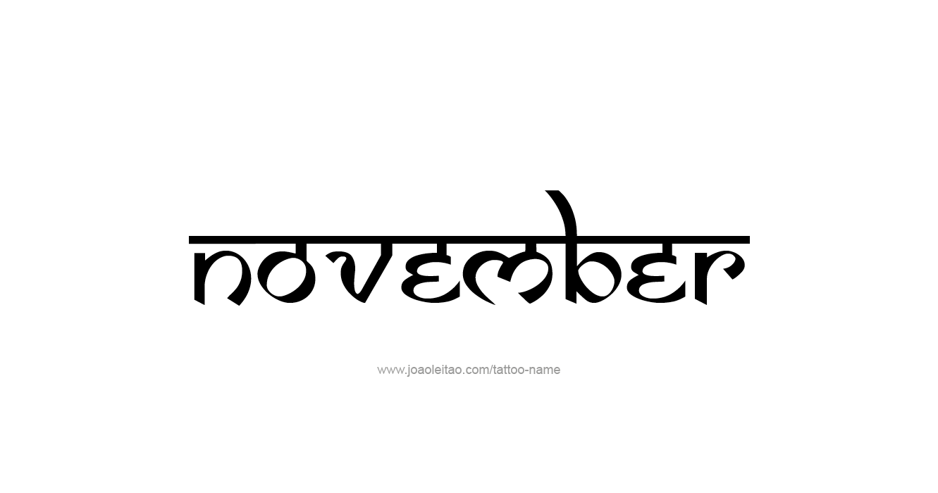 Tattoo Design Name November   