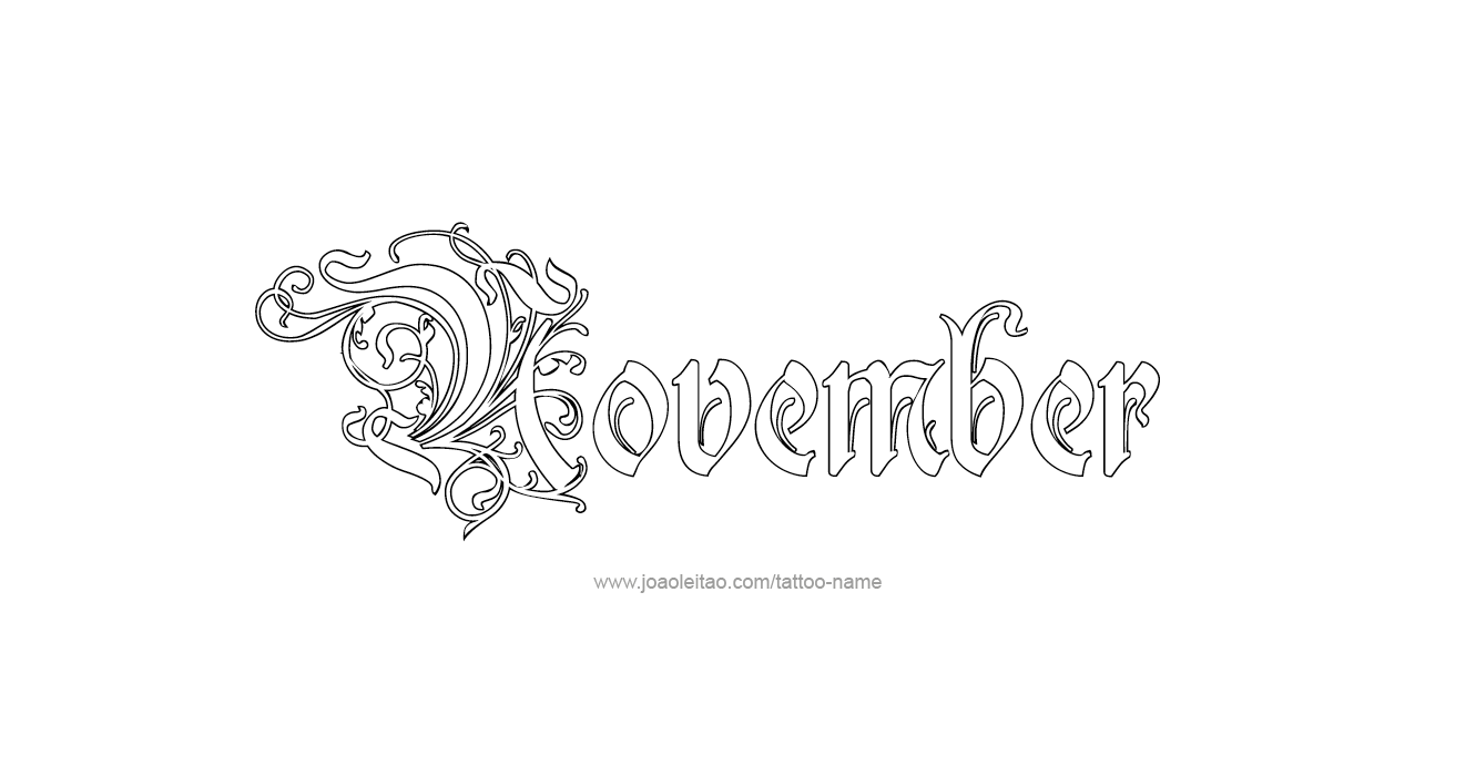Tattoo Design Name November   