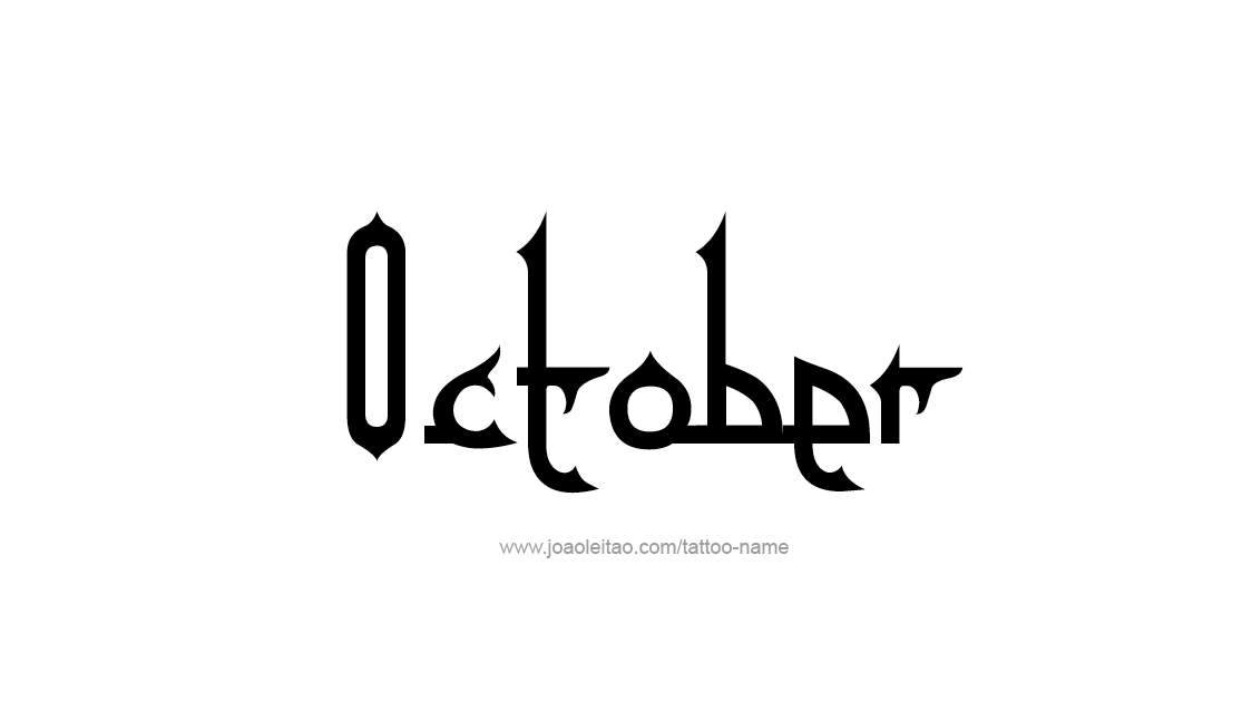 Tattoo Design Name October   