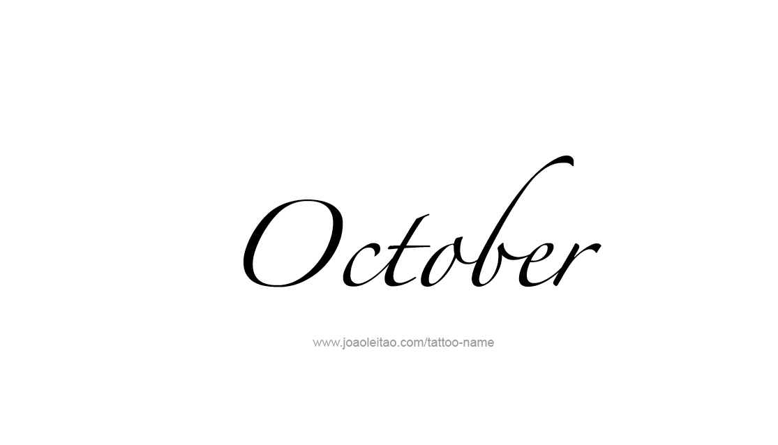 Tattoo Design Name October   