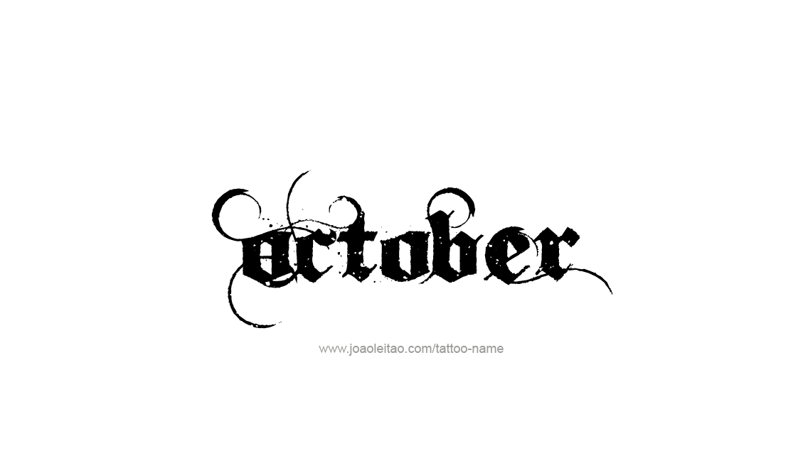Tattoo Design Name October   