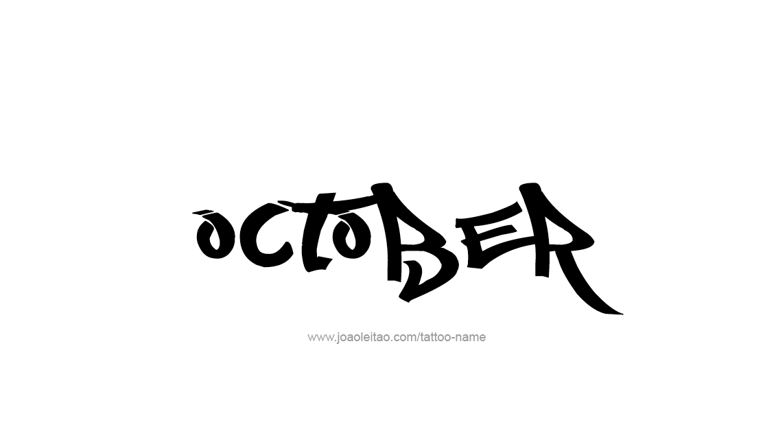 Tattoo Design Name October   