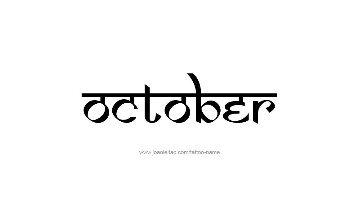 Tattoo Design Name October   