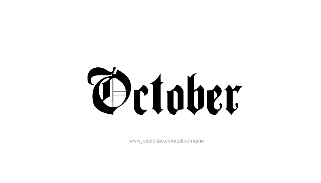 Tattoo Design Name October   