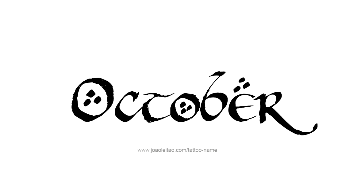 Tattoo Design Name October   