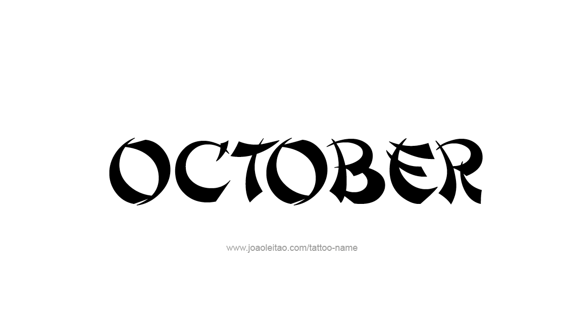 Tattoo Design Name October