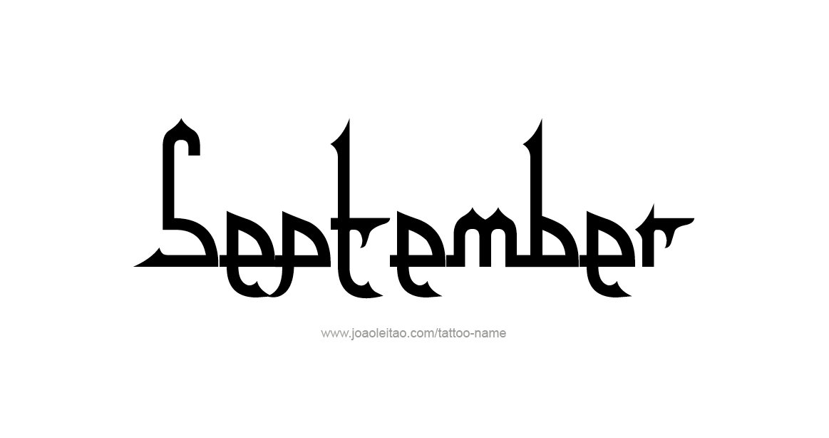 Tattoo Design Name September   