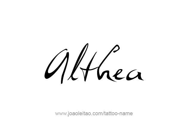 Tattoo Design Mythology Name Althea   