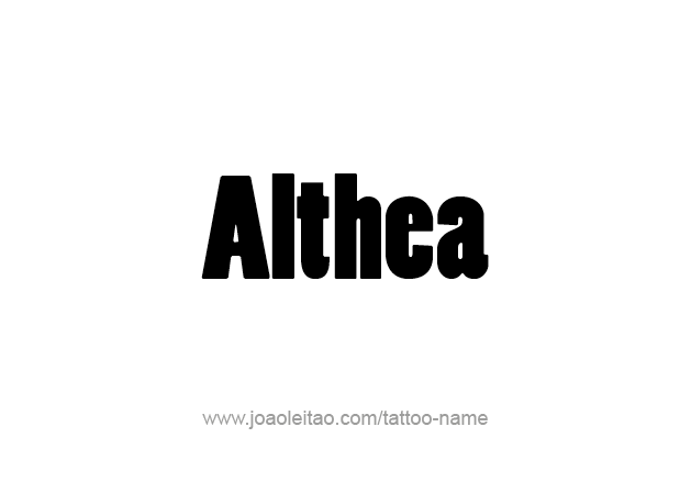 Tattoo Design Mythology Name Althea   