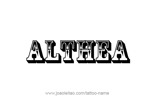 Tattoo Design Mythology Name Althea   