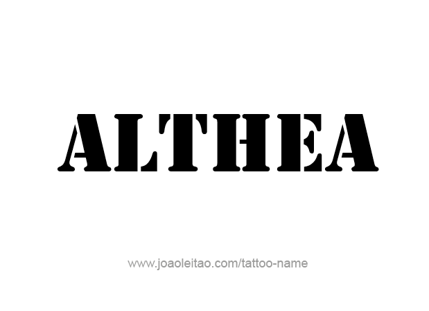 Tattoo Design Mythology Name Althea   